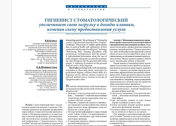 Гигиенист стоматологический  увеличивает свою загрузку и доходы клиники, изменив схему предоставления услуги